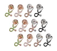 Toyvian 30 Spille Spilla da Bavero Stetoscopio Mini Vintage Decorazione per Abbigliamento e Borsa, Distintivo Medico e Infermiera per Studenti di Medicina, Accessori Moda Colore Casuale