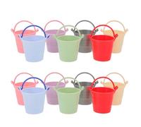 Toyvian 35 pezzi Mini secchielli di plastica per casa delle bambole, piccoli secchielli per l'acqua, giocattoli in miniatura, oggetti di scena per bambini, decorazioni per feste di finzione per la