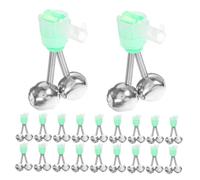 Toyvian 36 Pezzi Campanello da Pesca Avviso Extra Forte Doppio Allarme Clip a Spirale in Rame e Acciaio Inossidabile per Canna da Pesca Carpa