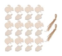 Toyvian 36 Pezzi Decorazioni Rustiche in Legno a Forma di Scoiattolo e Ghianda Non Finite, Versatile Decorazione Artigianale per Natale e Feste All'aperto