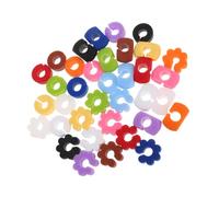 Toyvian 36 Pezzi Segna Bicchieri Silicone Riutilizzabili per Vino e Cocktail Marcatori Colorati per Feste e Bar Identificatori Trasparenti per Calici con Attacco Sicuro Facili da Pulire
