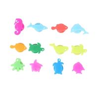 Toyvian 36 pezzi Segnabicchieri in Silicone con Marcatori Tema Animali Marini Colorati Riutilizzabili e Facili da Pulire per Identificare Bicchieri da Vino e Cocktail alle Feste