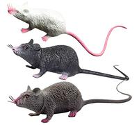 Toyvian 3Pcs Finto Giocattolo Modello di Ratto Finto Ratto Prop Realistico Ornamento di Ratto Puntelli di Burla Decorazione di Ratto di Halloween