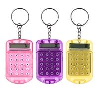 Toyvian 3Pcs Mini Calcolatrice Portachiavi Calcolatrice Tascabile Calcolatrice Elettronica Portachiavi Bambini Piccola Calcolatrice Funzione Standard Calcolatrice Scuola Forniture Per