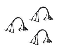 Toyvian 3pezzi Cavo Alimentazione Angolare Vie Per Effetti Chitarra Adattatore Splitter Per Pedali Elettrici Cavo Daisy Chain Con Anti-hum Compatibile Con Elettriche e Accessori Chitarra