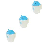 Toyvian 3pezzi Cuppa Shampoo Per Ragazzo Ragazza Forma Di Orso Scopino Per Bagno Blu Per Lavaggio e Gioco Acquatico Rinfrescante e Sicuro Per Dei Piccoli Accessorio Multifunzionale Per