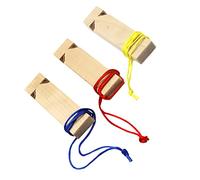 Toyvian 3pezzi Fischietti Legno Per Giocattoli Musicali Diy Con Suono Strumenti Educativi Per Feste e Giochi Creativi