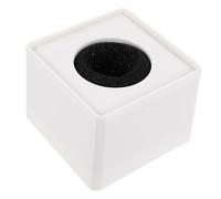 Toyvian 3pezzi Microfono Stazione Logo Quadrato Abs Bianco Per Interviste Design Pratico e Portatile Compatibile Con Microfoni Professionali Spazio Ampio Per Personalizzazione Logo