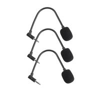 Toyvian 3pezzi Microfono Taglio Dritto Per Computer e Telefoni Piccolo e Portatile Canale Mono e Stereo Pin e Poli Realizzato in Spugna Di Plastica e Materiale Metallico