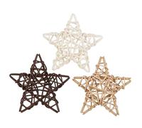 Toyvian 3pezzi Stelle di Vimini Decorative Palline di Rattan Intrecciate Piccole Stelle di Vimini per Riempimento di Vasi Natalizi