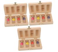 Toyvian 3sets Scatola Porta Denti Per Ragazzo Ragazza Massello Contenitore Per Dente e Ricordi Box Personalizzabile Con Scomparti Perfetta Per Conservare Denti e Cordoni Ombelicali