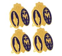 Toyvian 4 Distintivo commemorativo smalto Accessori per la scrivania metallo statua interna arredamento della scrivania targa dell'ufficio D'oro