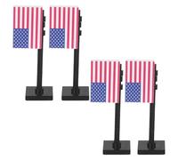 Toyvian 4 Mini Bandiera Americana Accessori per Giocattoli Mattoncini Miniature per Festeggiamenti Del per Attività Educative e Creatività Infantile