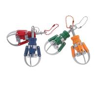 Toyvian 4 mini ciondoli a forma di artiglio: ciondoli a forma di artiglio in metallo colorato per portachiavi, borse, decorazioni da appendere - ciondoli giocattolo con catena