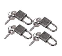 Toyvian 4 Mini Lucchetti Sicurezza Dorati con Chiave Serrature Metalliche per Gioielliere Scatole Stoccaggio e Giochi Pirata Adatti Anni