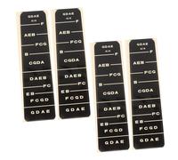 Toyvian 4 Pezzi Adesivi per Dito Violino Etichette per Tastiera Violino per Principianti Facili da Installare e Rimuovere Materiale Leggera e Riutilizzabile Nero