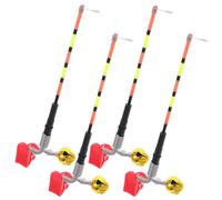 Toyvian 4 Pezzi Allarme Morsi Pesce Sensibile con LED Lampeggiante per Notturna e Ghiaccio Indicatore Segnale Acustico con Clip per Canne da Allarme Esche Visibili