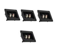Toyvian 4 Pezzi Box Speaker Terminal Connector Binding Post 2 Vie Loudspeaker Connector Speaker Terminal Plate Elegante Design in Plastica Trasmissione Stabile Per Il Suono
