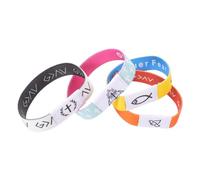 Toyvian 4 Pezzi Bracciale Religioso Ispiratore con Nfc Abilitato Aderente e Stile Vivace, per Battesimo e Ministero Giovanile