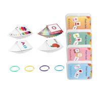 Toyvian 4 pezzi Carte Flash Educative per Cartoncini Resistenti e Sicuri per Apprendimento Pre-scolare Sviluppo Memoria e Riconoscimento Parole per Facile Organizzazione