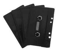 Toyvian 4 Pezzi Cassette Vuote Nere in Plastico per Decorazione da Parete e Accessori DIY per Artigianato Vintage Classico e Stile Minimalista