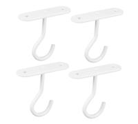 Toyvian 4 Pezzi Cestino per Piante da Balcone Ganci per Piante Sospese Montato Pianta Grucce Gancio Esterno Ganci per Piante da Soffitto Gancio per Appendere Piante Ferro da Stiro Bianca