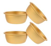 Toyvian 4 Pezzi Ciotola in Alluminio Oro Stile Coreano per Vino di Riso, Multiuso e Resistente, per Ristoranti e Uso Domestico in Ambienti di Ristorazione