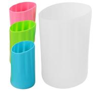 Toyvian 4 Pezzi Copribottiglie in Silicone Protettivo Antiscivolo Manicotto per Bottiglie d Acqua in Vetro con Fondo Rinforzato Copertura Resistente Urti e Cadute Colori Misti Blu Verde