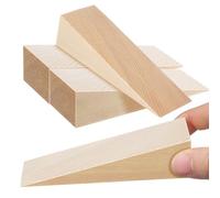 Toyvian 4 Pezzi Cuneo Triangolare e Distanziatore per Binari Superficie Liscia in Legno Beige per Fermaporta di Sicurezza Come Blocco per Porte e Finestre