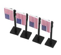 Toyvian 4 Pezzi Di Bandiera Americana In Miniatura - Mattoncini Da Costruzione Giocattoli Mini Figure Dell'Esercito Accessori Blocchi Di Soldati A Tema