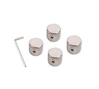 Toyvian 4 Pezzi di controllo del volume Accessori per chitarra elettrica basso Pomelli controllo chitarra Pomelli chitarra basso tono les ct di controllo piatta Silver