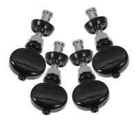 Toyvian 4 Pezzi Di Corda Rotazione ukulele accordatore ukulele con pulsante sintonizzatore macchina piolo pioli les parti accordatori per ukulele piroli per accordatore di ukulele Black