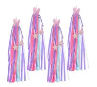 Toyvian 4 pezzi di nappe per scooter: nastri decorativi per manubrio per bambini - accessori colorati per biciclette per ragazzi e ragazze, scooter e bici senza pedali