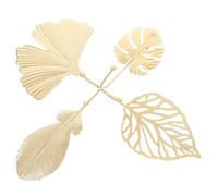 Toyvian 4 pezzi Ganci da Parete in Ferro Forma di Foglia Appendiabiti Decorativi Multifunzionali per Cappotti Cappelli e Asciugamani Finitura Elegante Oro Resistente e Pratico per Casa e