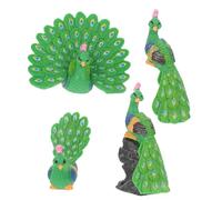 Toyvian 4 pezzi Miniatura Esotico in Resina da Decorazione Micro Paesaggio Cartone Animato Ornamento Leggero e Sicuro per Casa e Fotografia