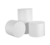 Toyvian 4 Pezzi Modello di Torta Finta in Schiuma Bianca Riutilizzabile Superficie Liscia, Forma Rotonda per Pratica di Decorazione e Esposizione in Vetrina