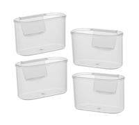 Toyvian 4 Pezzi Organizer Mini per Frigorifero Porta Laterale Scatola Porta Sacchetti Condimenti in PP Box Appendibile Salvaspazio per Cucina Facile da Installare e Rimuovere