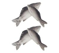 Toyvian 4 Pezzi Pesci Finti Realistici PU Modelli Simulati di Pesci di Mare per Fotografia Alimentare Decorazione Cucina e Allestimenti Tematici Leggeri e Resistenti