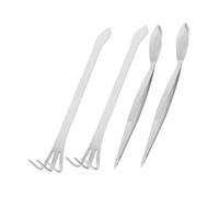 Toyvian 4 Pezzi Pinzette Rastrello e Spatola Ergonomici per Giardinaggio e Terrari