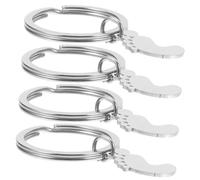 Toyvian 4 Pezzi Portachiavi Bebè in Metallo Resistente Souvenir Regalo Shower Decorazioni Festa Compleanno