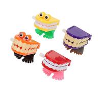 Toyvian 4 Pezzi Rana Meccanica Giocattolo Carica Il Giocattolo della Rana Finire i Denti Giocattoli di Giocattolo per La Giocattoli Dentali Esasperare Plastica Colore Casuale