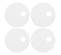 Toyvian 4 Pezzi Set 2 Copribulloni per Pavimento Wc in Plastica Bianco 45mm, Copri Viti per Attacchi Tavoletta Wc, Protezione Completa da Acqua, Polvere e Sporco per Bagno e Hotel