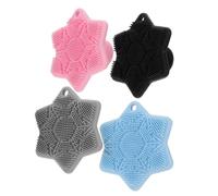 Toyvian 4 Pezzi Spazzola la Pulizia del Viso in Silicone, Face Scrubber Esfoliante, Setole Morbide, Pulizia Profonda dei Pori, per Viaggio e Uso On-the-go, Uomini e Ragazze