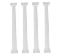 Toyvian 4 Pezzi Statue Colonne Romane Miniature per Decorazione Interna e Giardino Zen Colonne Classiche in Robusta con Base Stabile per Paesaggio in Miniatura e Tavolo di Sabbia