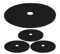 Toyvian 4 Pezzi Tappeto Pacciamatura da Giardino 62cm, Rotondo | Bordo Rinforzato Resistente allo Strappo, Apertura Centrale Precisa, Permeabile All'acqua, per Basi Arbustive e Aiuole