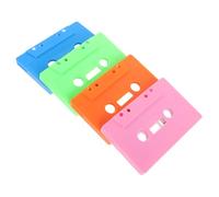 Toyvian 4 Pezzi Vintage Blank Cassette Tapes Colorate Custodie Vuote per Decorazioni Parete Registrazioni Diy e Feste Nastro Retrò per Eventi Collezionisti e Amanti Della