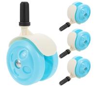 Toyvian 4 Ruote di Ricambio per Girello in Plastica Resistente Antirumore, Ruote Girevoli 360° per Deambulatore Rotazione Regolare e Design Smontabile, Adatte a Pavimenti Multipli