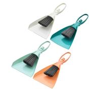 Toyvian 4 set Mini Scopetta e Paletta in Plastica Multifunzionale per Scrivania Pulizia Tastiera Rimuove Polvere Fibre e Briciole per Casa e Ufficio