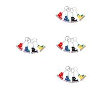 Toyvian 4 Set Portachiavi Pvc Forma Pattino Ciondoli Decorativi Per E Accessori Unico E Giallo Per Decorazioni Fai Te 4 * 4
