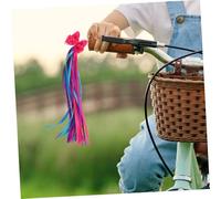 Toyvian 4 Streamers per Manubrio Bicicletta Nastri Colorati Leggeri per Manubrio Decorazioni Dinamiche Frange per Bicicletta e Scooter Bambine Facili Installare e Sicuri per Feste